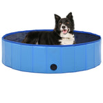 vidaXL Animals & Pet Supplies > Pet Supplies > Dog Supplies Blue / 47.2" x 11.8" vidaXL Foldable Dog Swimming Pool PVC Animal Pet Supply Red/Blue Multi Sizes