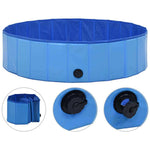 vidaXL Animals & Pet Supplies > Pet Supplies > Dog Supplies vidaXL Foldable Dog Swimming Pool PVC Animal Pet Supply Red/Blue Multi Sizes